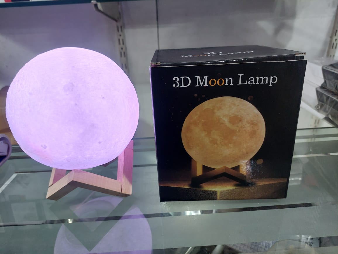 Led Moon Ball Lamp – 3d Printed Lunar Lamp – Battery Powered Colorful – Night Light For Kids